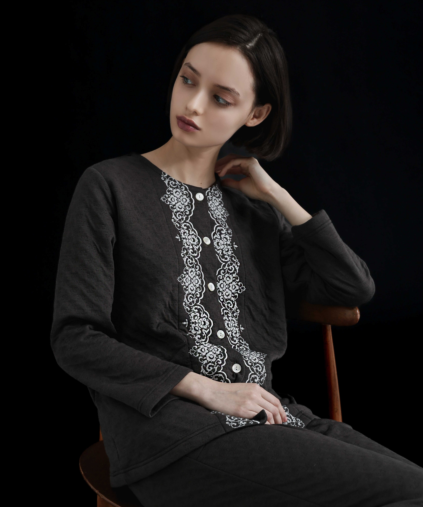 BINDING KNIT PAJAMAS