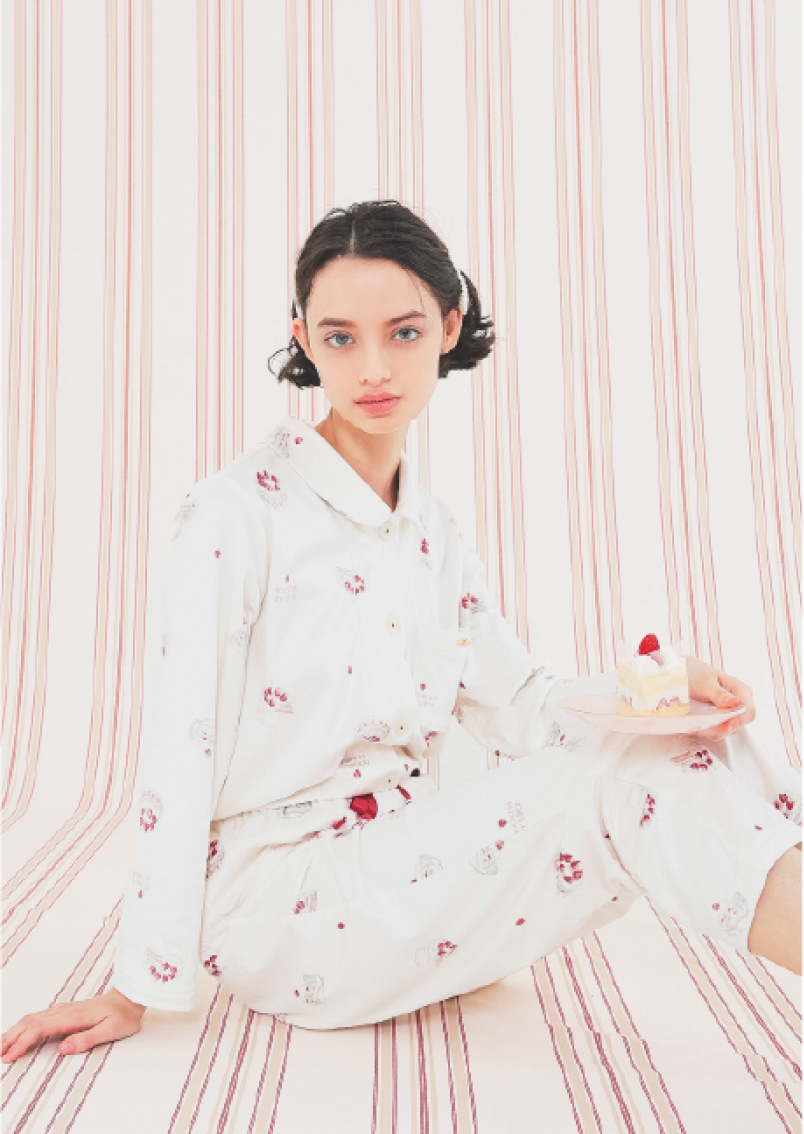 スノースムージーホイップケーキシャツパジャマ