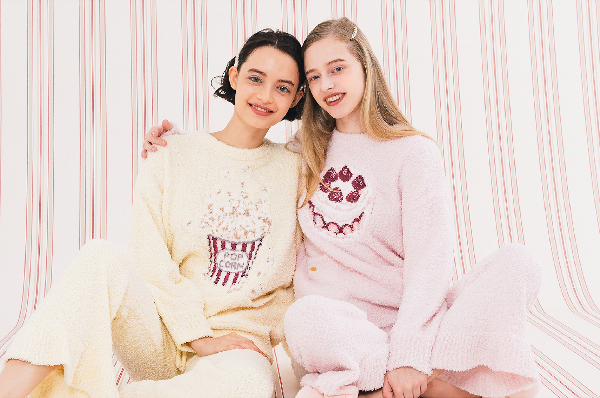 モールニットポップコーン&ケーキカーディガン