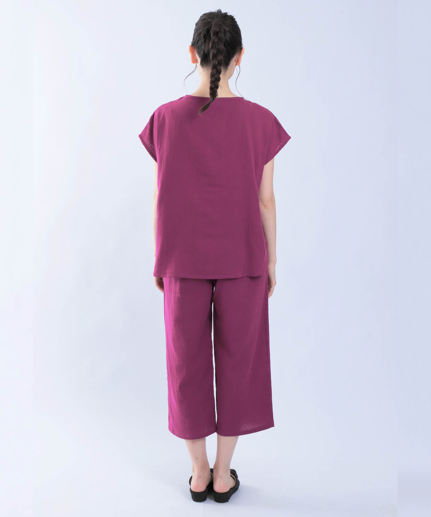 ダブルガーゼ刺繍セットアップ_パジャマ&ルームウェア-セットアップ_パープル_10