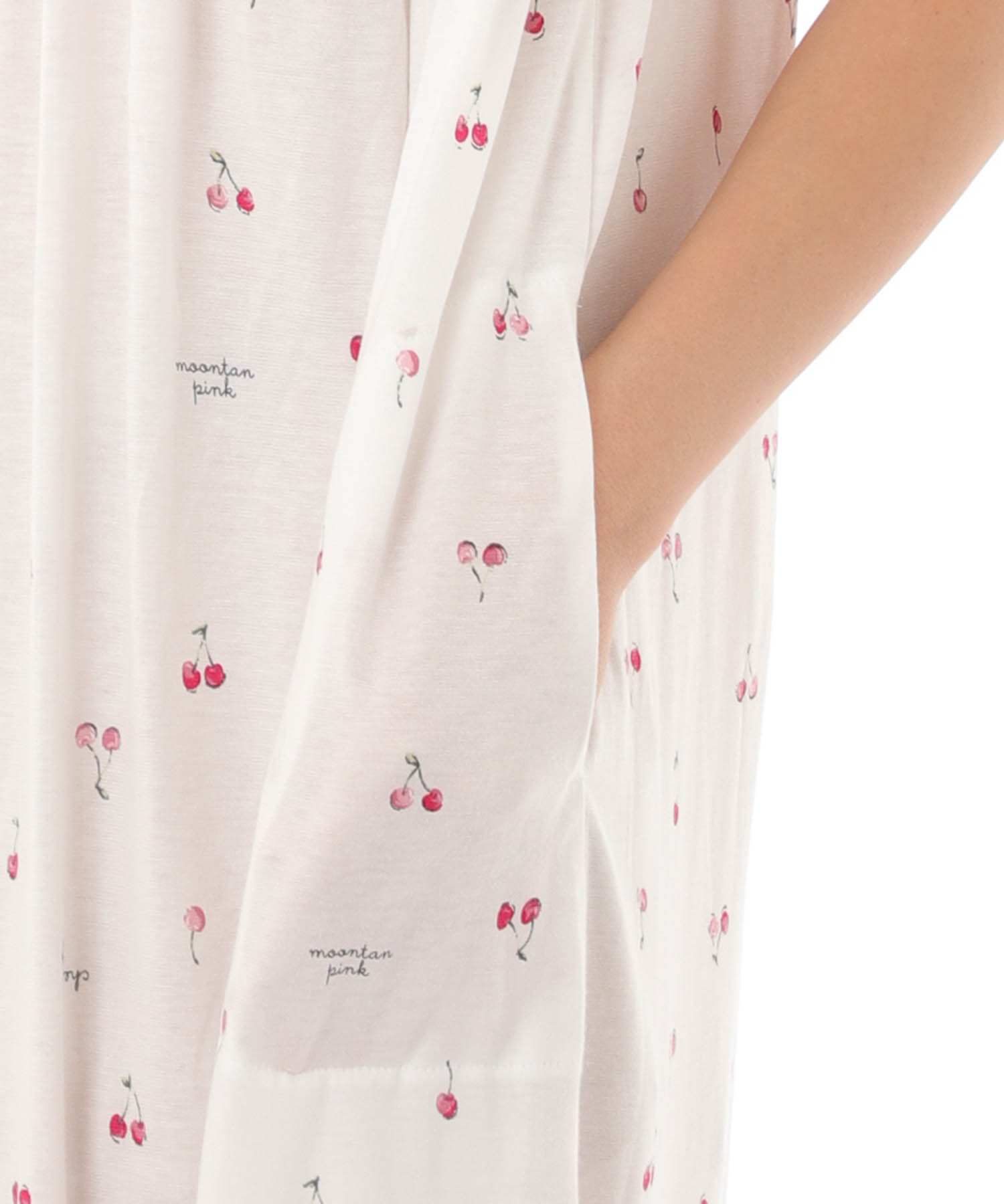 綿テンセルチェリーワンピース_パジャマ&ルームウェア-ワンピース・ネグリジェ_ホワイト_4