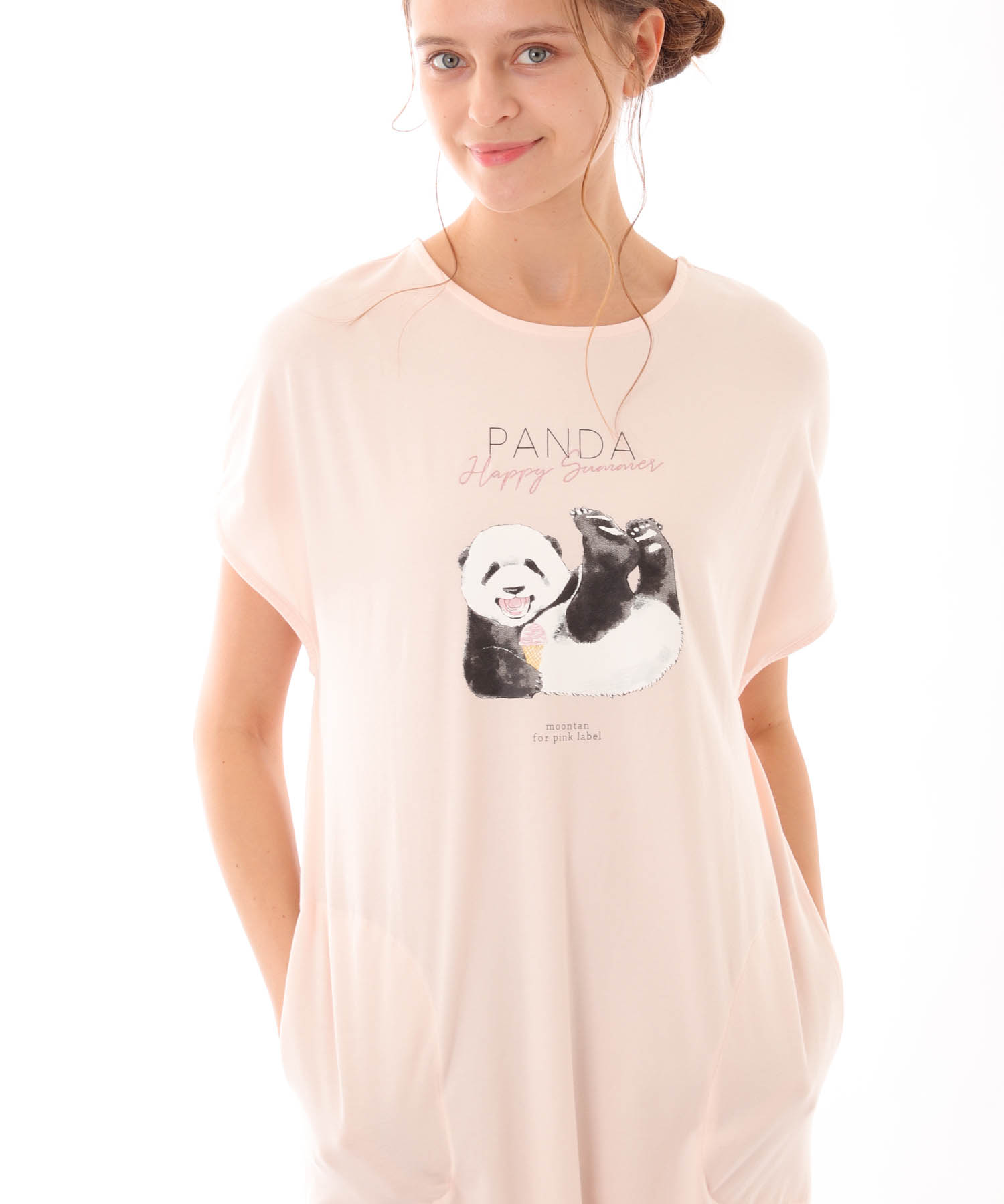 コットンベア天竺パンダワンピース