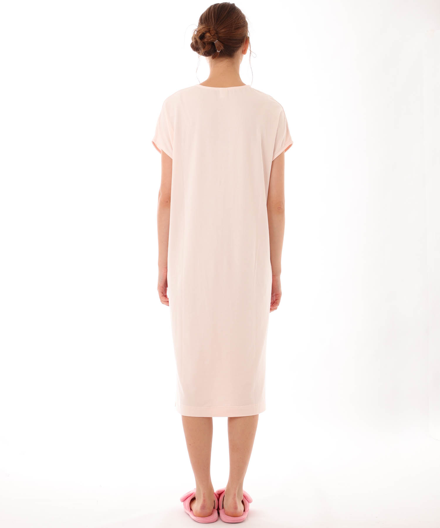 コットンベア天竺パンダワンピース_パジャマ&ルームウェア-ワンピース・ネグリジェ_ピンク_5