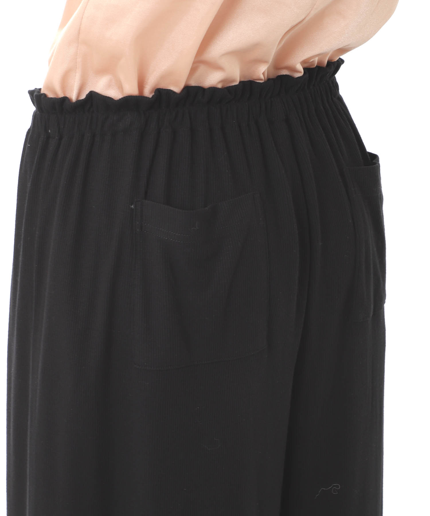 接触冷感リブニットパンツ_パジャマ&ルームウェア-ボトムス_ブラック_5