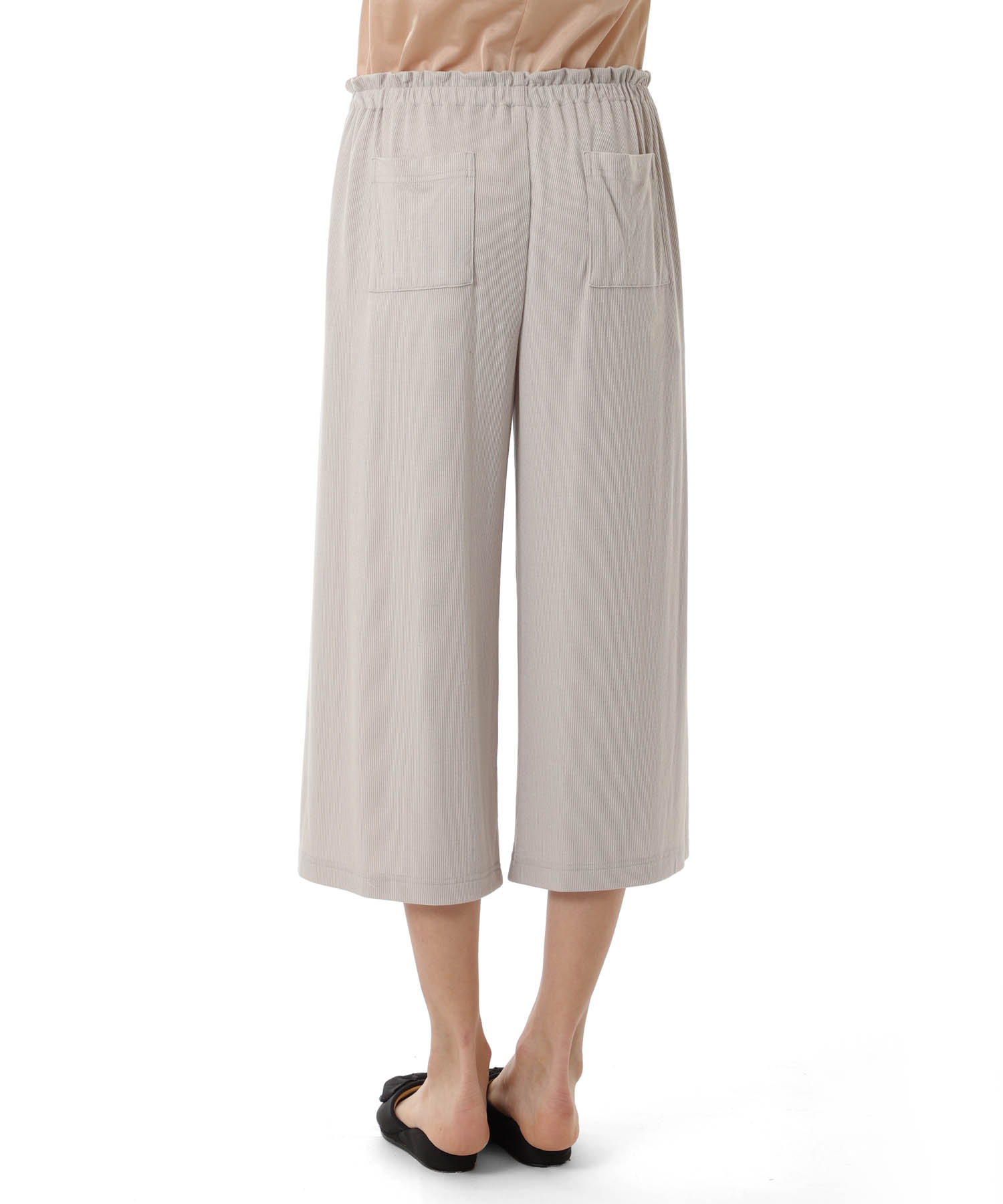 接触冷感リブニットパンツ_パジャマ&ルームウェア-ボトムス_グレー_4