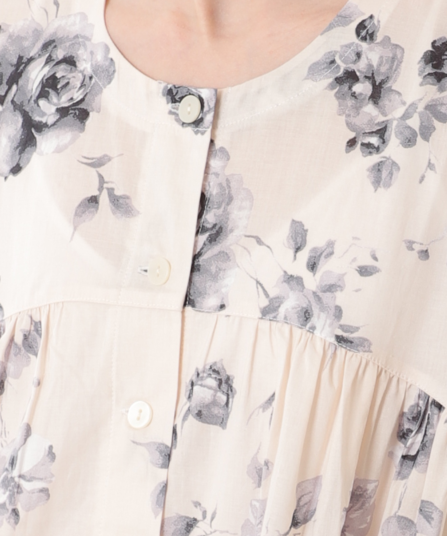 モノトーンローズセットアップ_パジャマ&ルームウェア-セットアップ_ベージュ_2