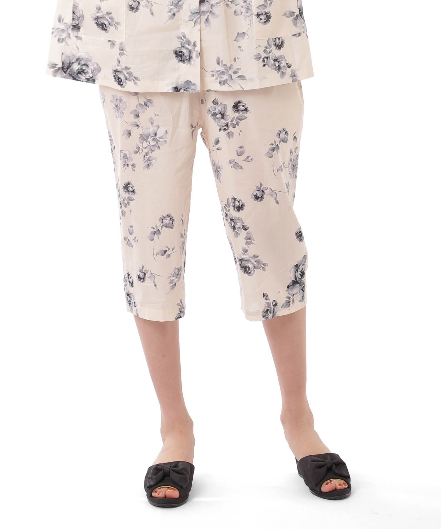 モノトーンローズセットアップ_パジャマ&ルームウェア-セットアップ_ベージュ_4