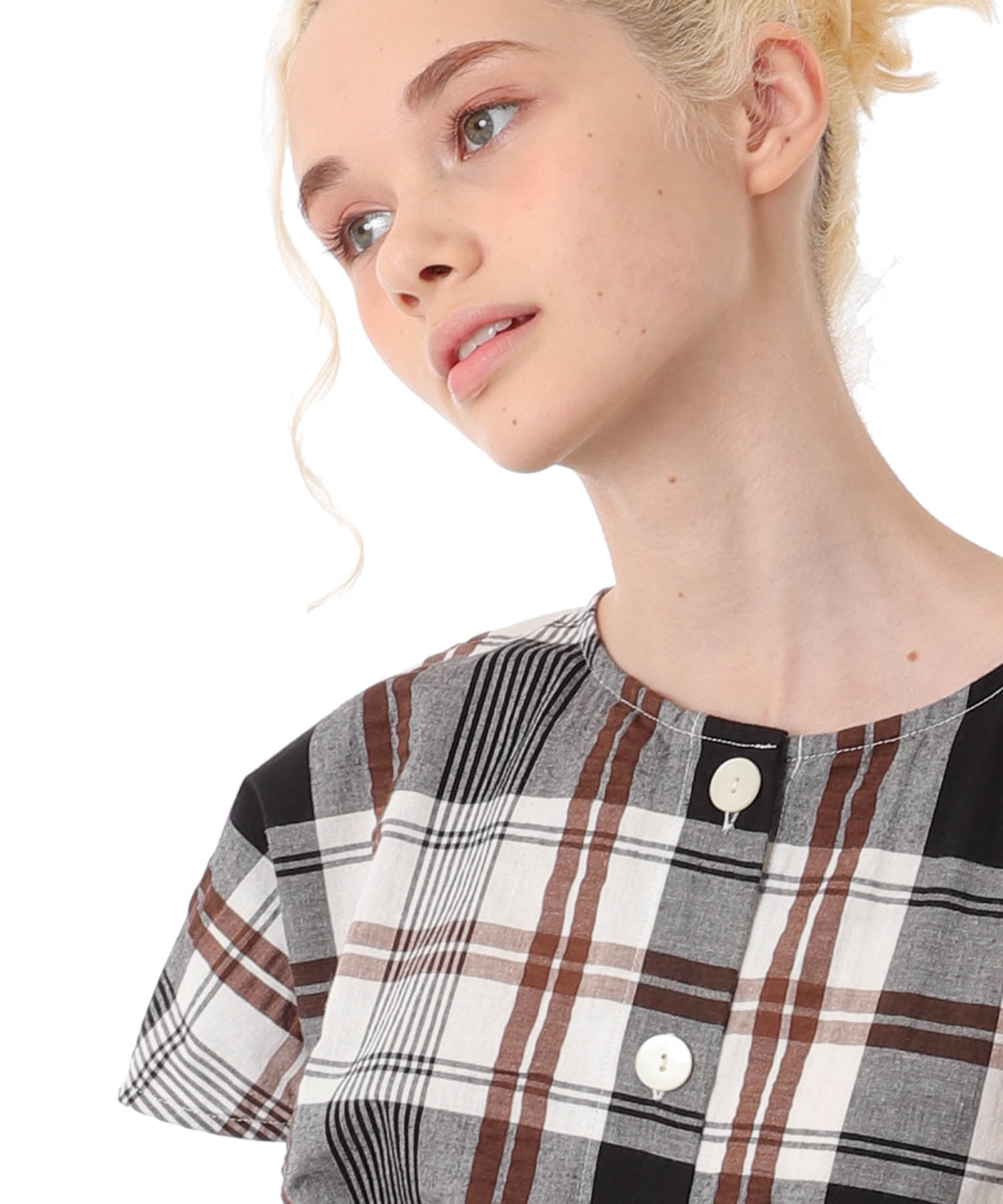 変わり織りサッカーチェックセットアップ_パジャマ&ルームウェア-セットアップ_ブラック_5