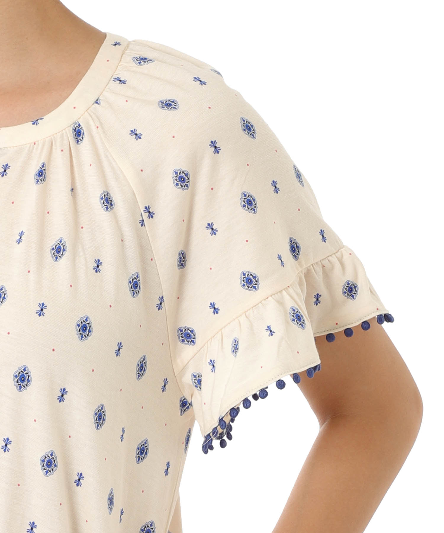 綿テンセル プティークレストセットアップ_パジャマ&ルームウェア-セットアップ_ホワイト_3