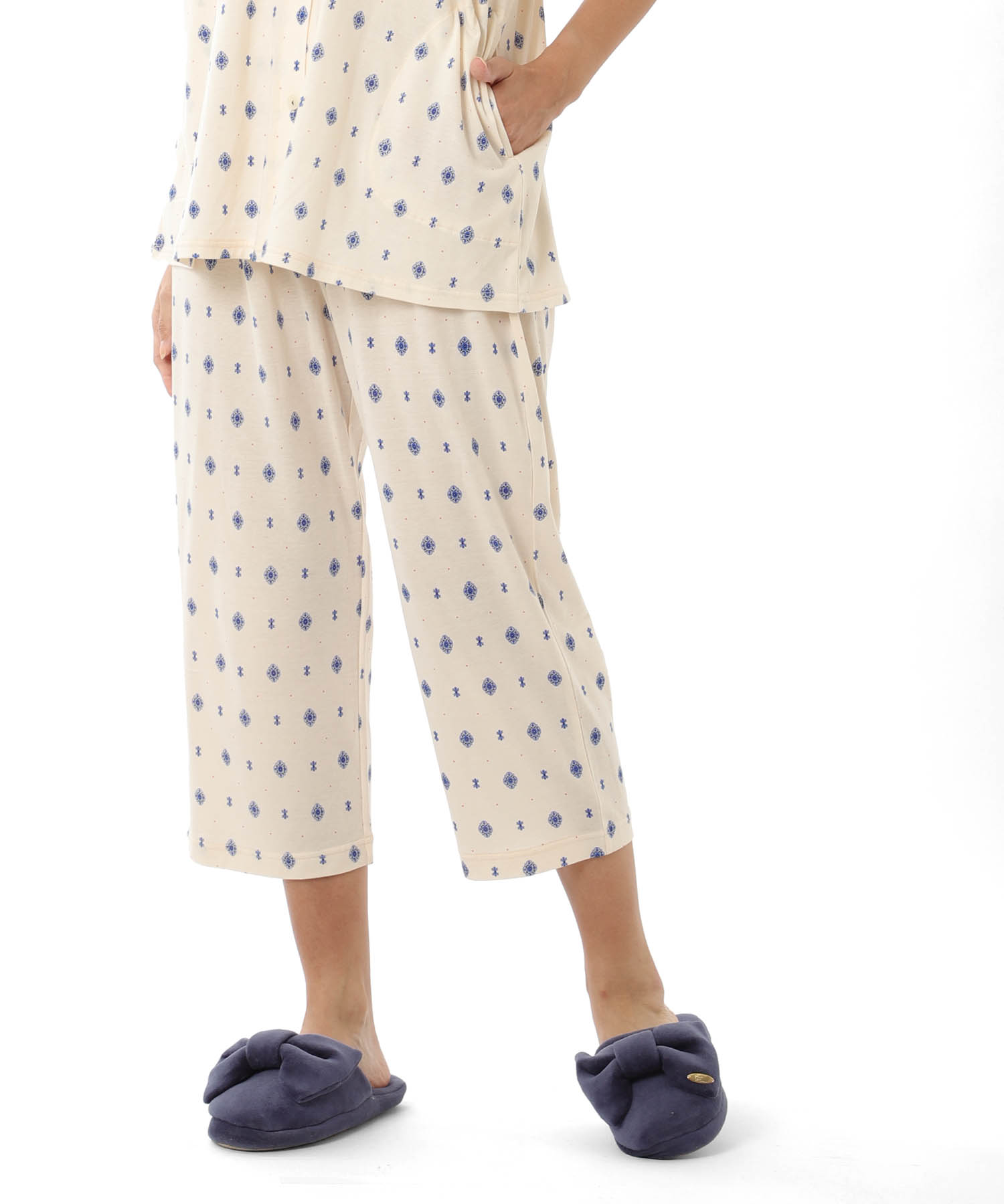 綿テンセル プティークレストセットアップ_パジャマ&ルームウェア-セットアップ_ホワイト_5