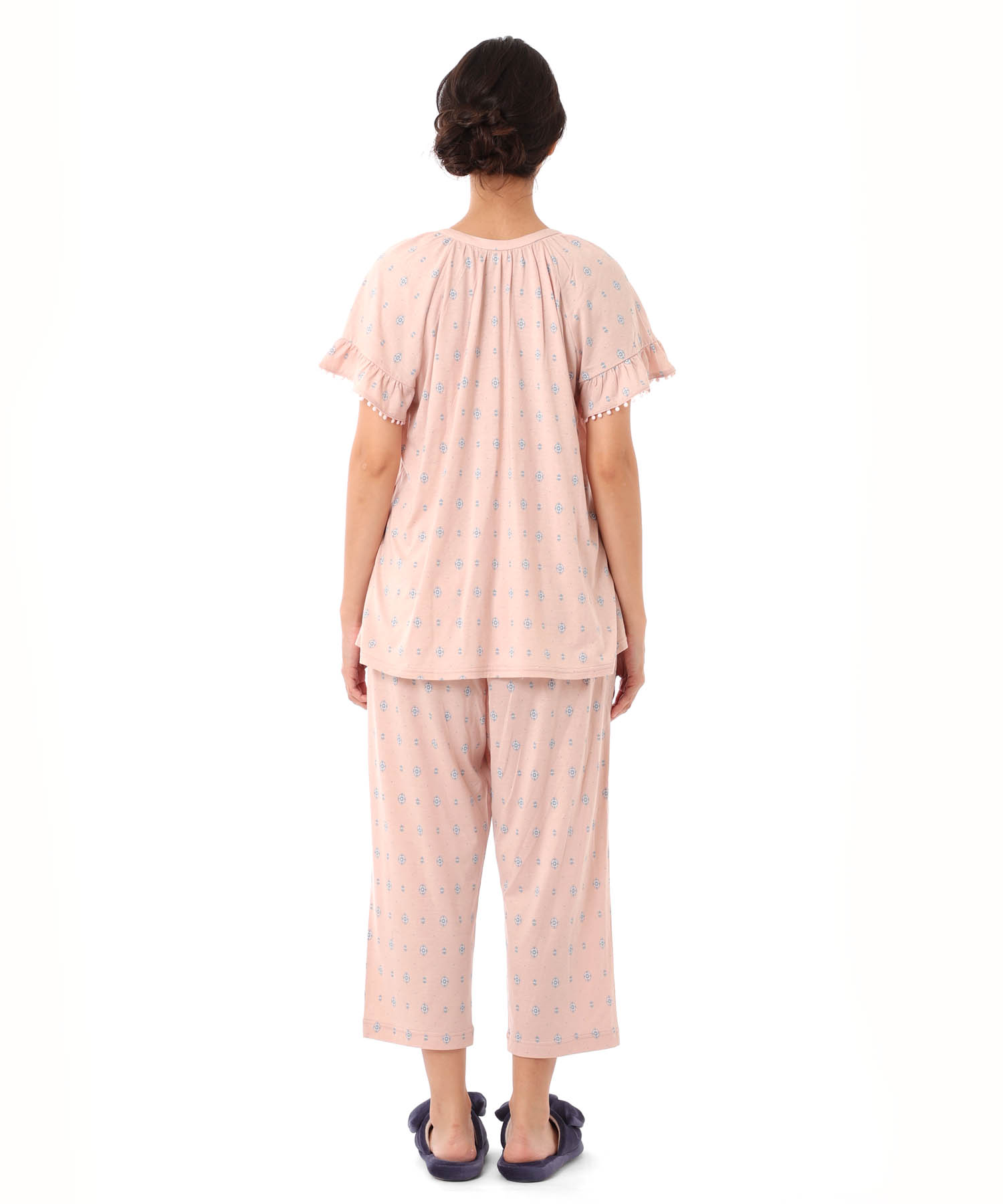 綿テンセル プティークレストセットアップ_パジャマ&ルームウェア-セットアップ_ピンク_6