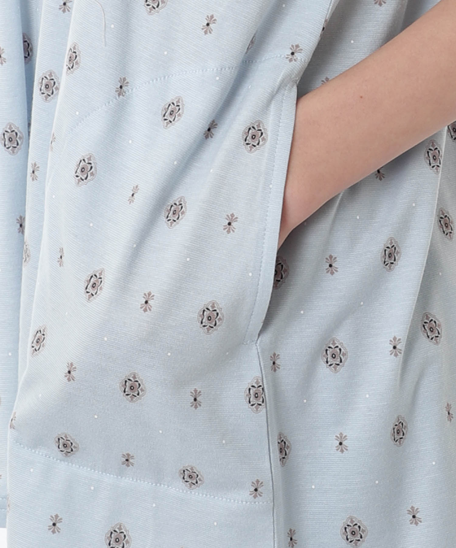 綿テンセル プティークレストセットアップ_パジャマ&ルームウェア-セットアップ_ブルー_4