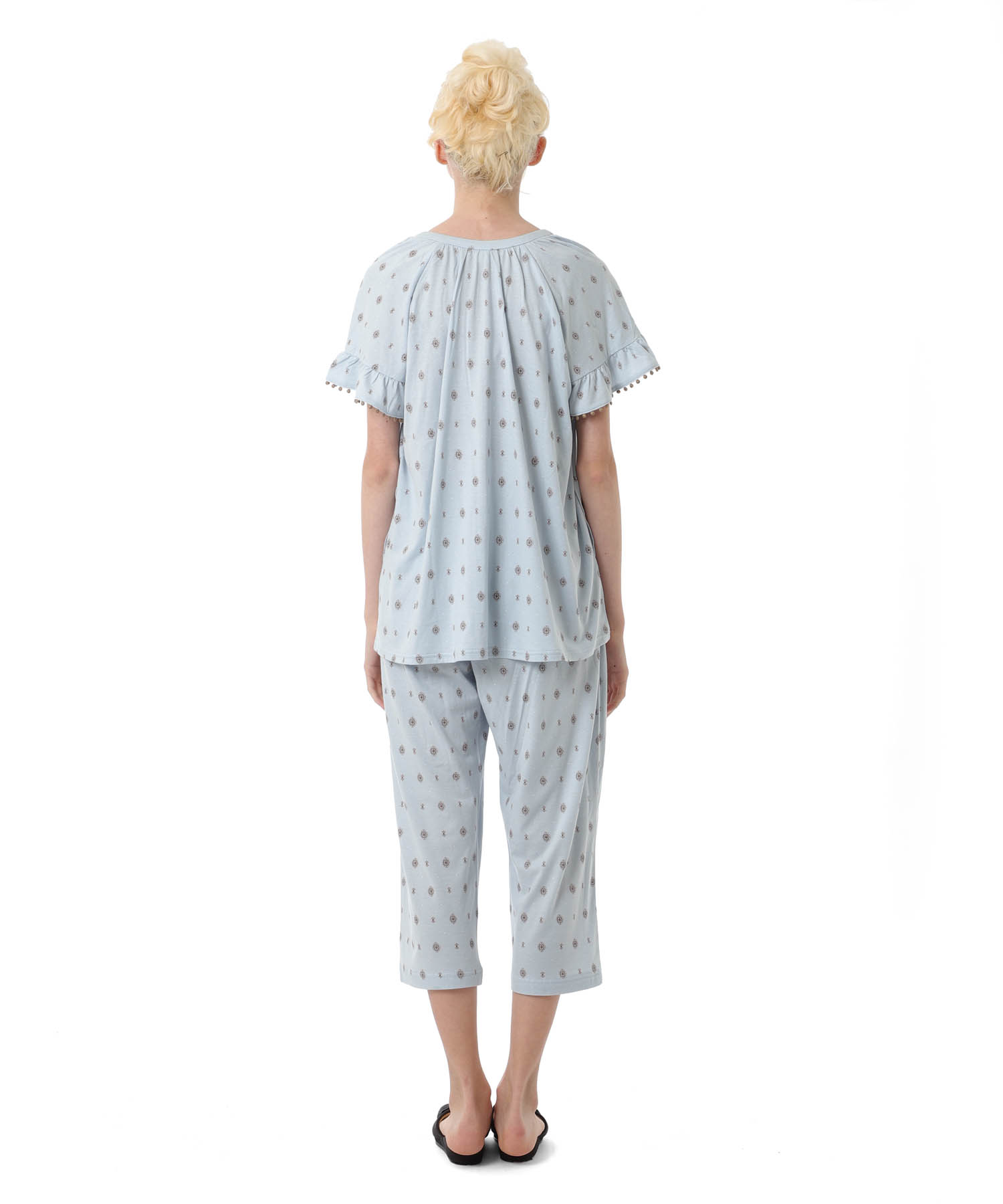 綿テンセル プティークレストセットアップ_パジャマ&ルームウェア-セットアップ_ブルー_6