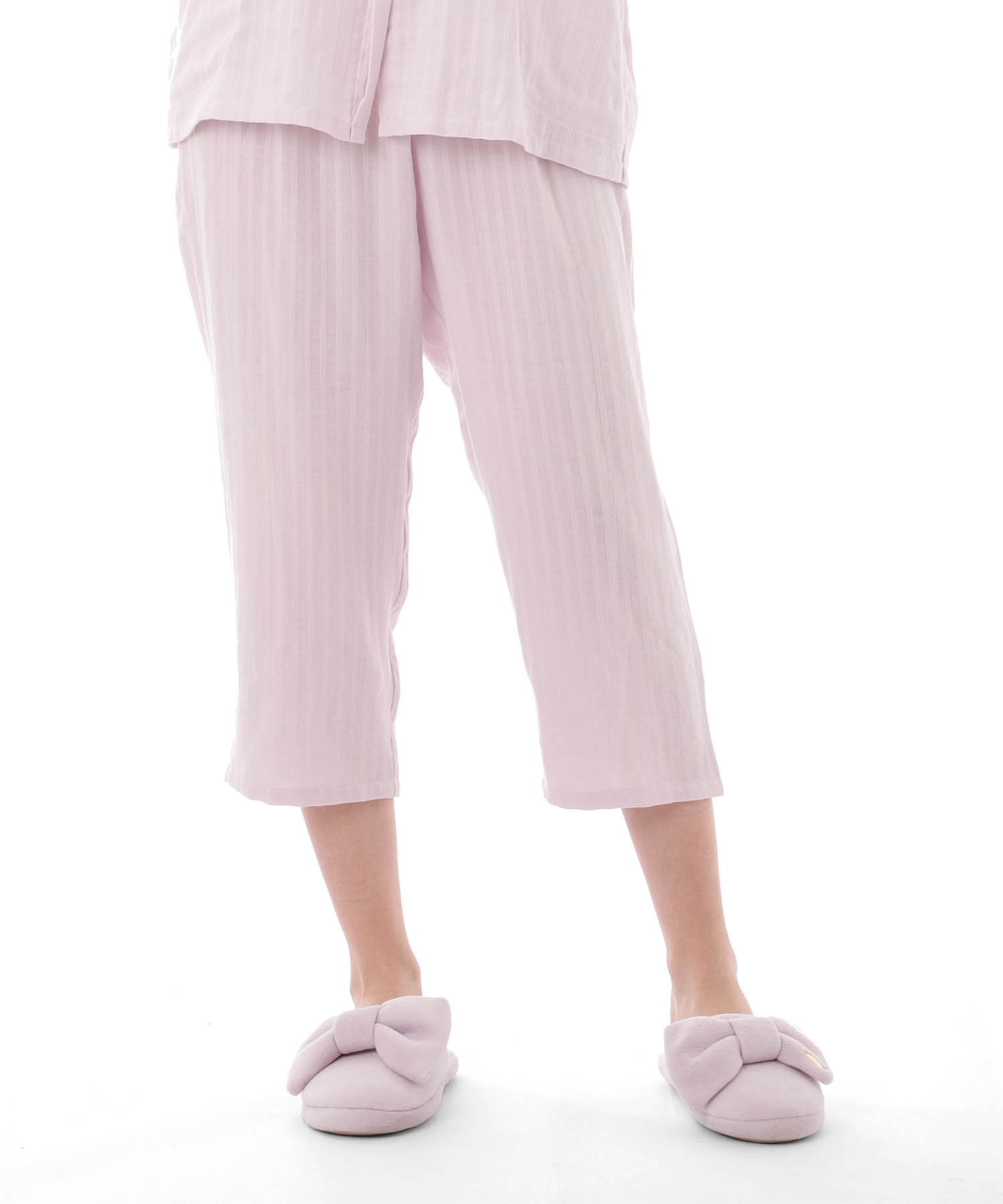 ダブルガーゼスズラン刺繍フリル_パジャマ&ルームウェア-セットアップ_パープル_7