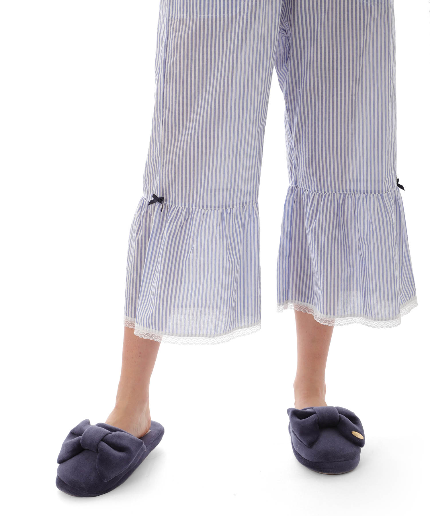 サッカーストライプフェミナム_パジャマ&ルームウェア-セットアップ_ネイビー_8