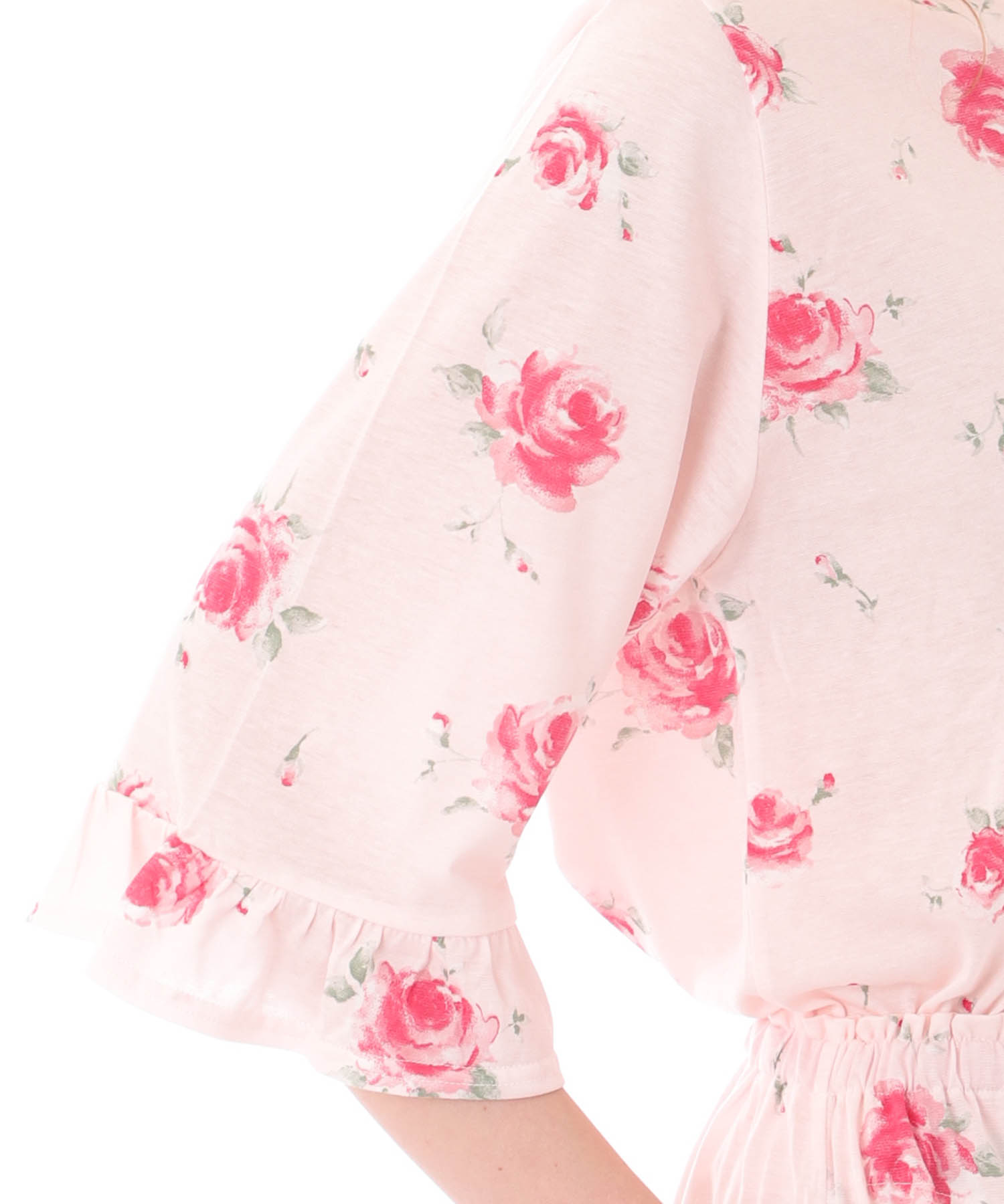 綿テンセルロージーローズセットアップ_パジャマ&ルームウェア-セットアップ_ピンク_4