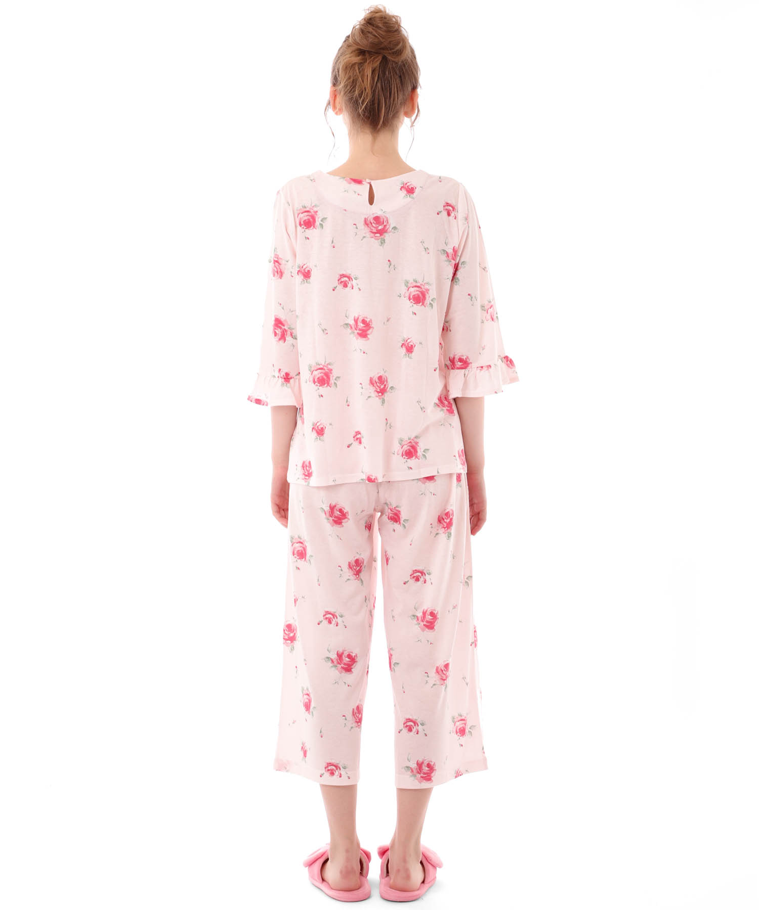 綿テンセルロージーローズセットアップ_パジャマ&ルームウェア-セットアップ_ピンク_7