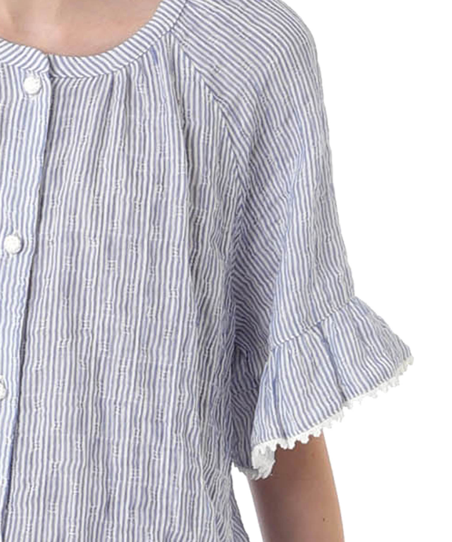 シャーリングガーゼ表ジャカード_パジャマ&ルームウェア-セットアップ_ブルー_5