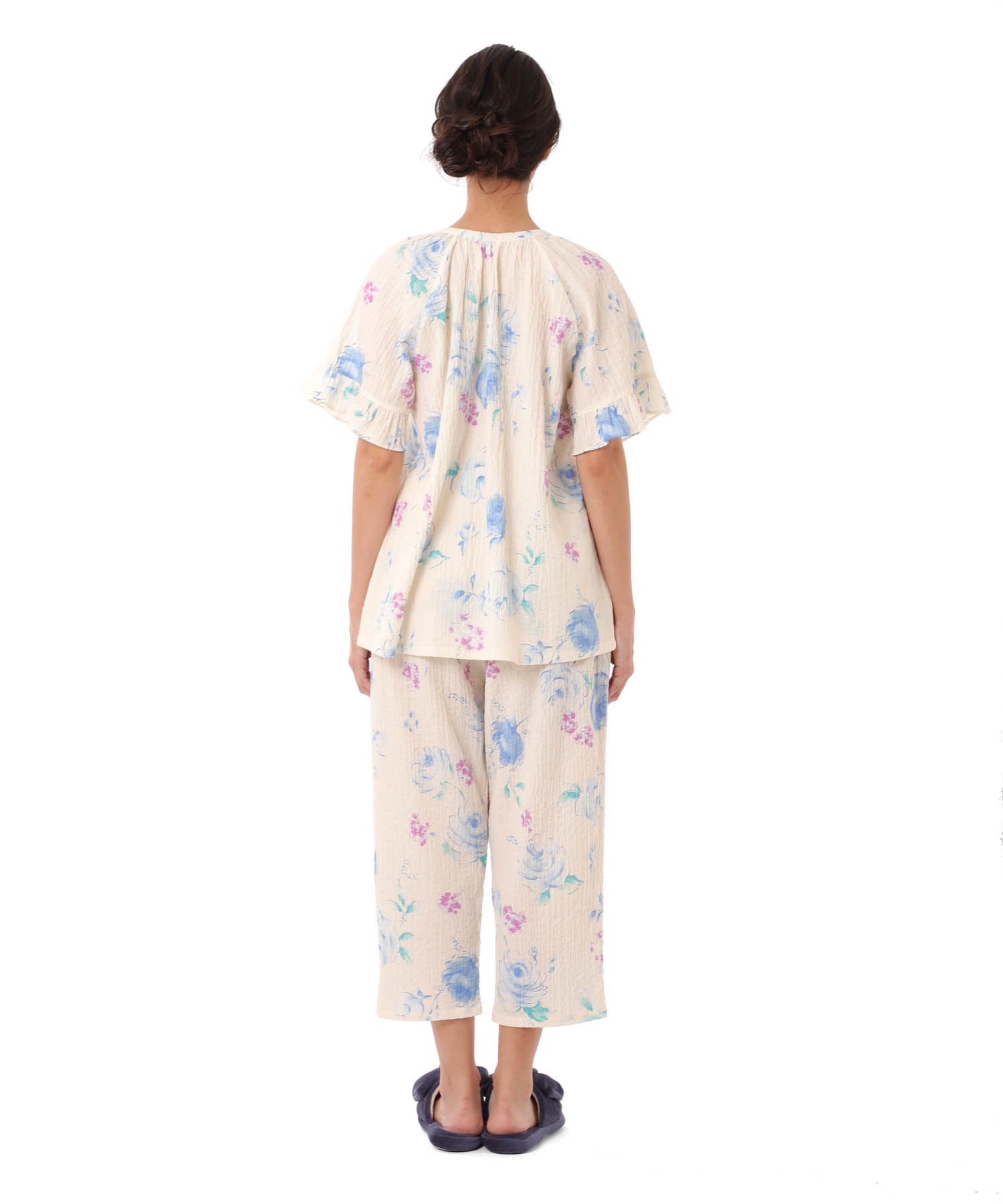 シャーリングボイルローズ_パジャマ&ルームウェア-セットアップ_クリーム_6