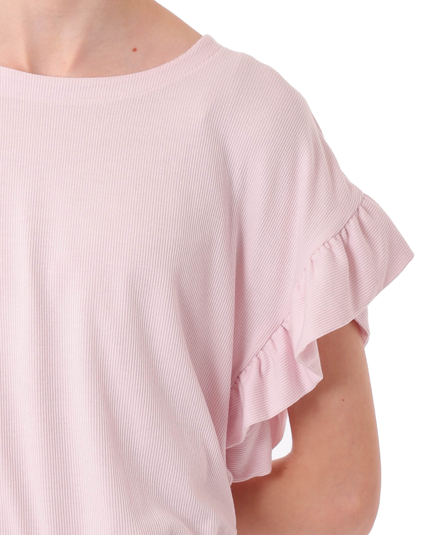 接触冷感リブニット_パジャマ&ルームウェア-セットアップ_ピンク_4