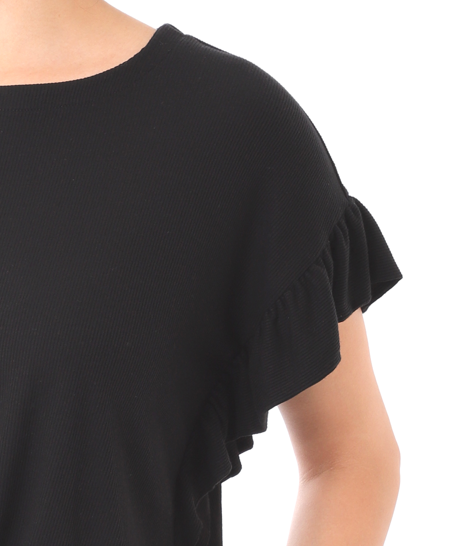 接触冷感リブニット_パジャマ&ルームウェア-セットアップ_ブラック_5