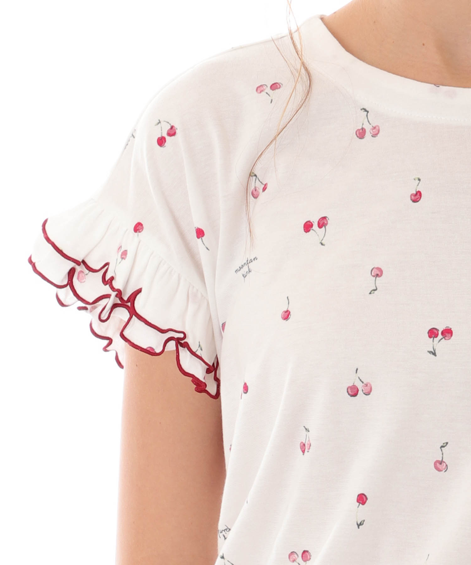 綿テンセルチェリー ショーティセットアップ_パジャマ&ルームウェア-セットアップ_ホワイト_5