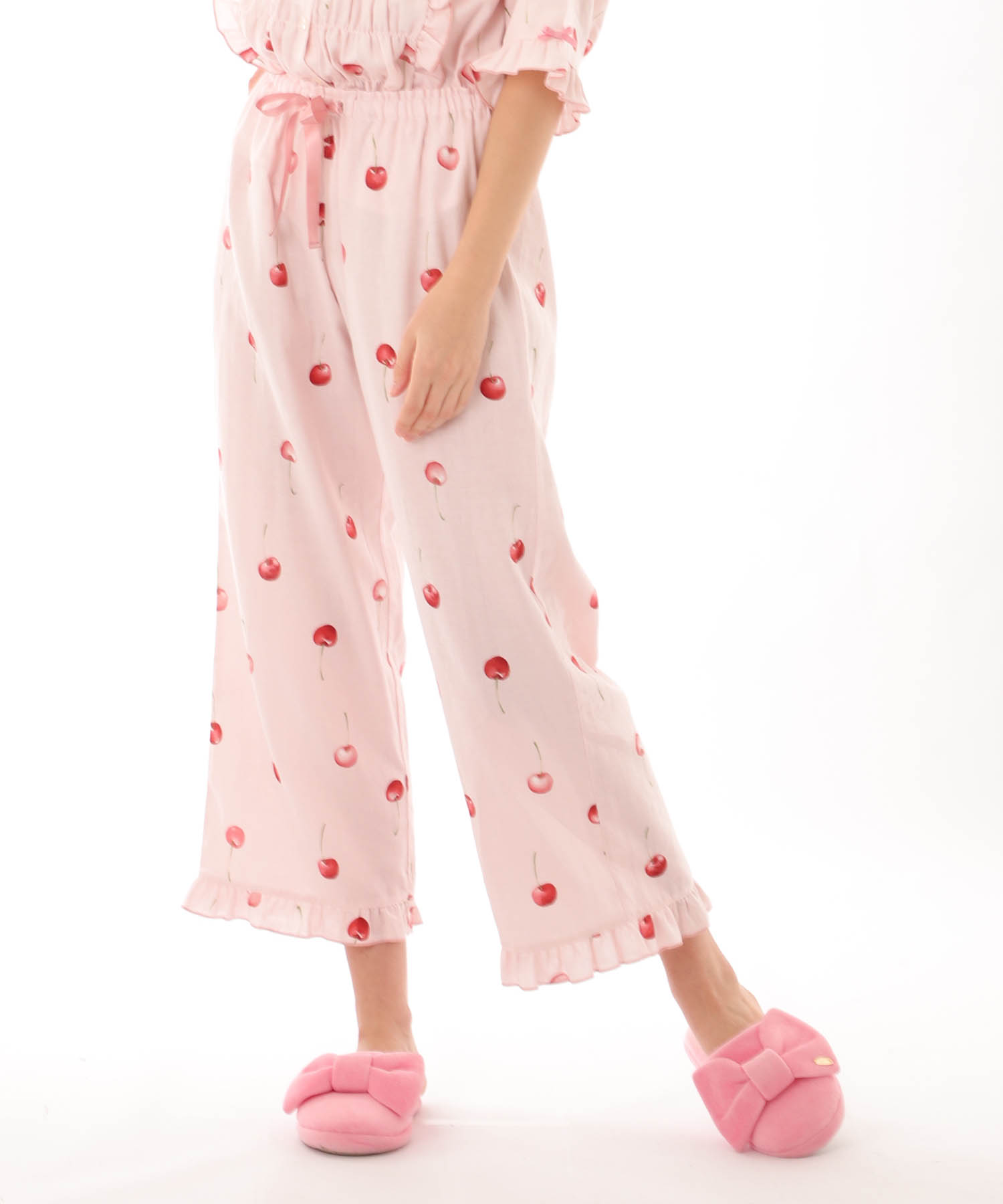 定価9790円♡新品未使用♡コットンダブルガーゼチェリーフリルパジャマ コットンダブルガーゼチェリーフリルパジャマ｜パジャマ