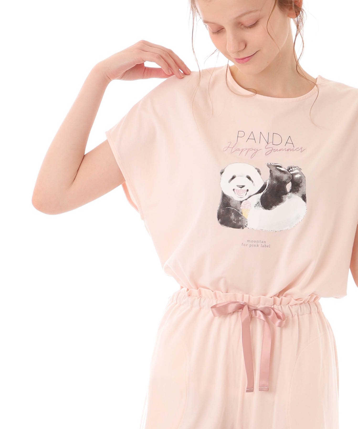 コットンベア天竺パンダ_パジャマ&ルームウェア-セットアップ_ピンク_5