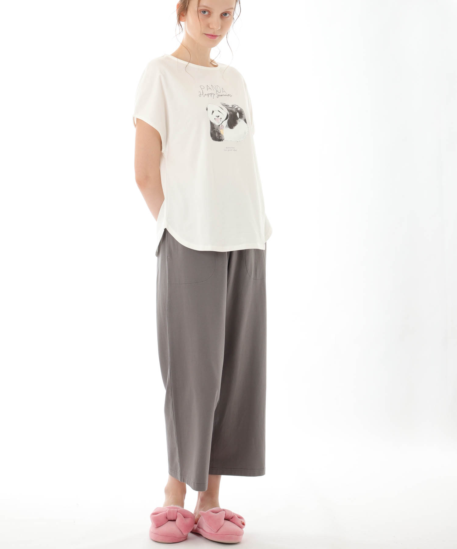 コットンベア天竺パンダ_パジャマ&ルームウェア-セットアップ_ホワイト_1