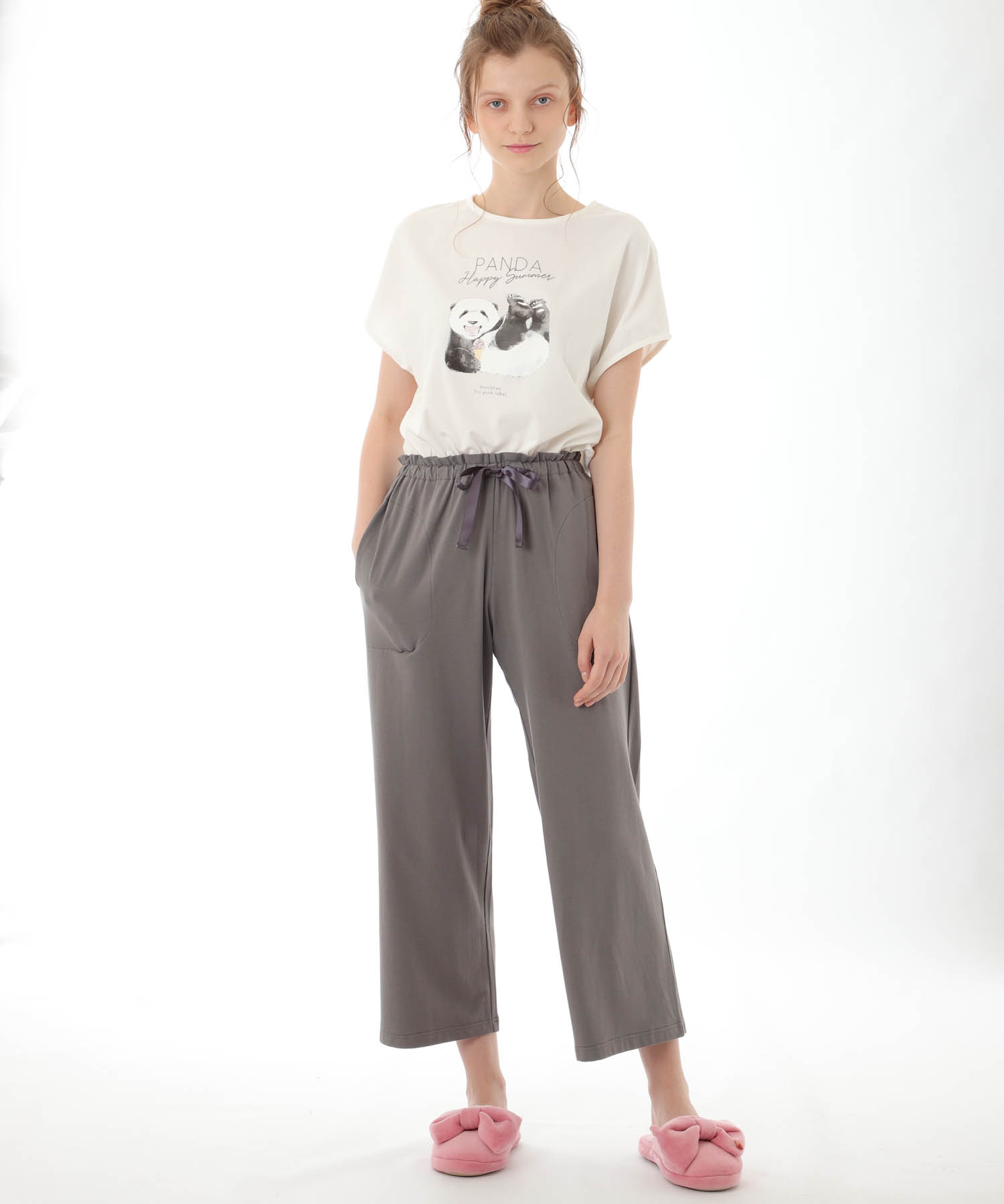 コットンベア天竺パンダ_パジャマ&ルームウェア-セットアップ_ホワイト_2