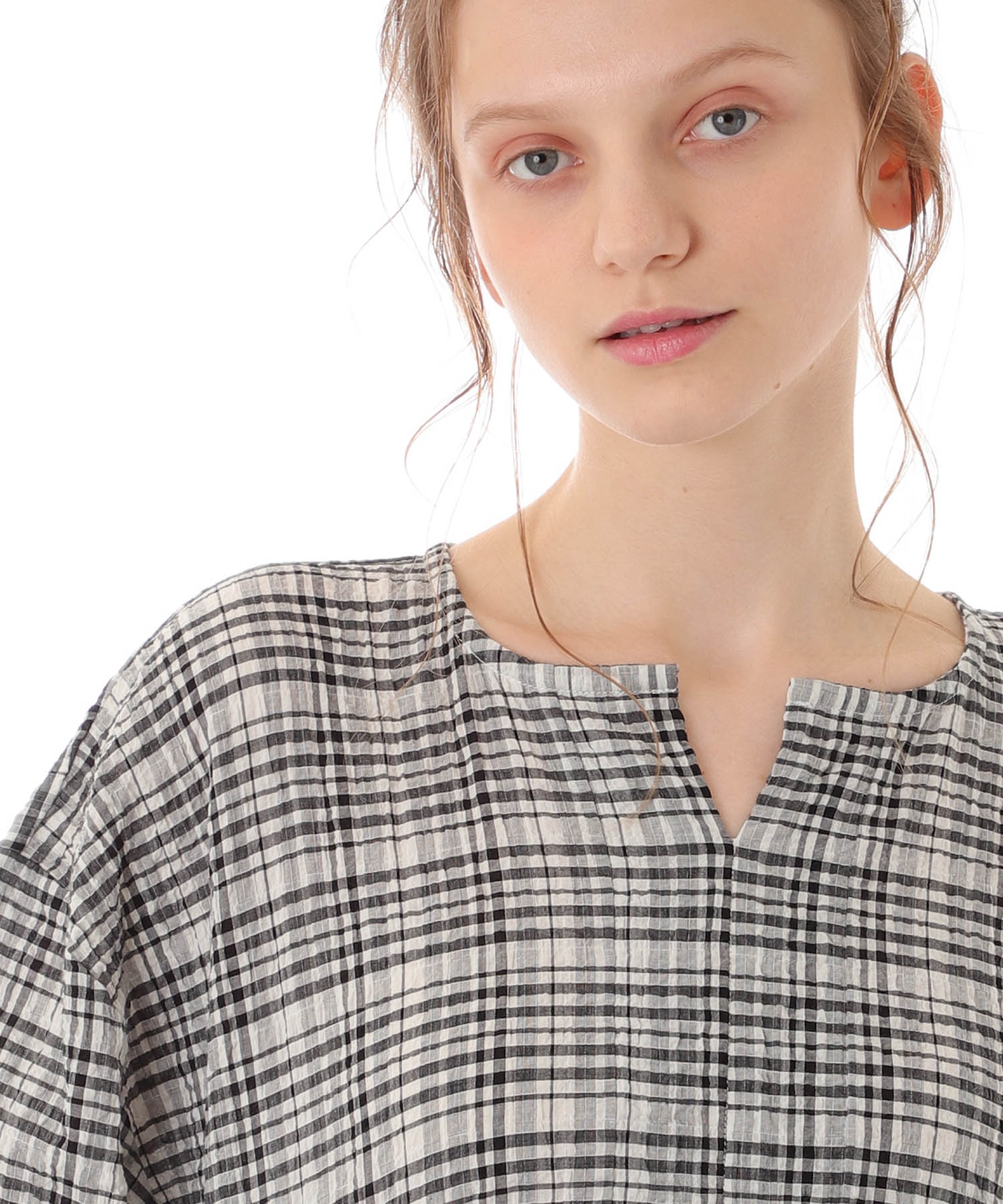 コットンクリンクルワンピース_パジャマ&ルームウェア-ワンピース・ネグリジェ_ブラック_6