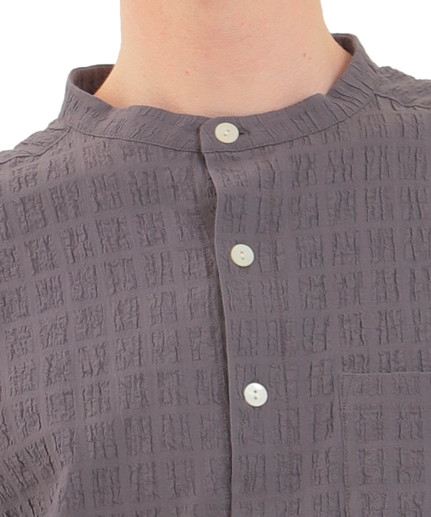 変わり織りシャーリングメンズパジャマ_パジャマ&ルームウェア-セットアップ_グレー_2