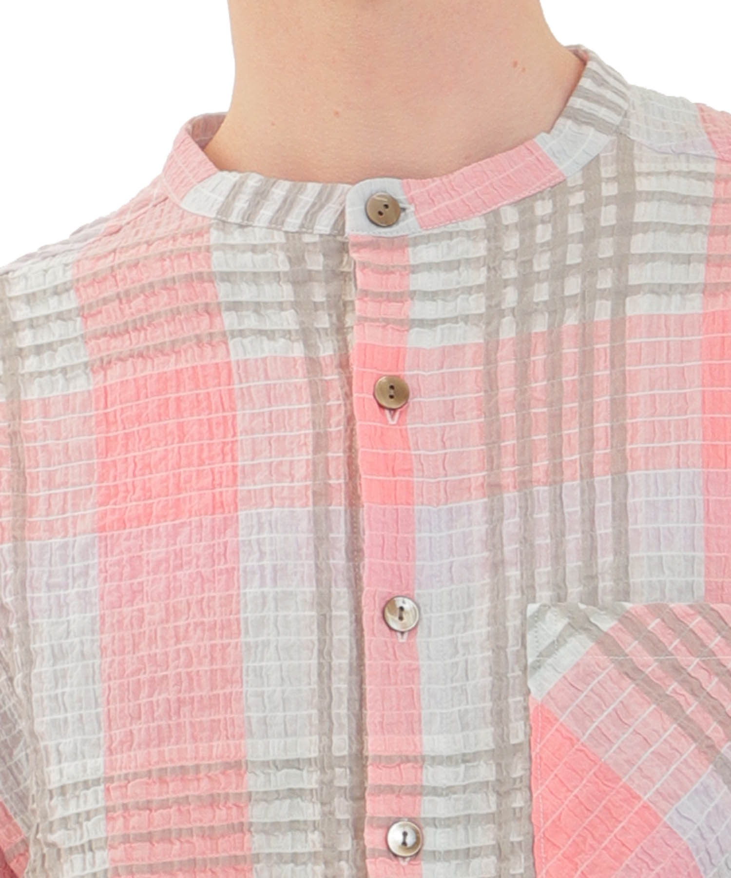 シャーリングマドラスチェックメンズパジャマ_パジャマ&ルームウェア-セットアップ_オレンジ_2