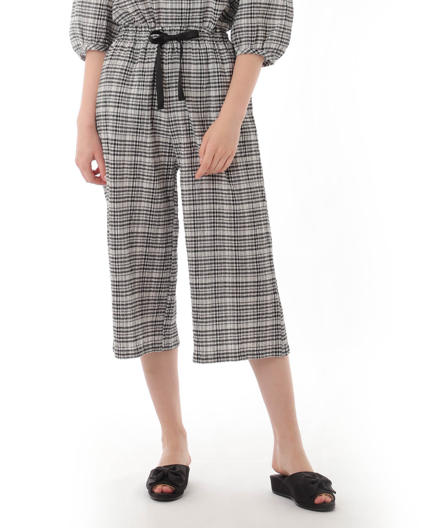 コットンクリンクルセットアップ_パジャマ&ルームウェア-セットアップ_ブラック_9