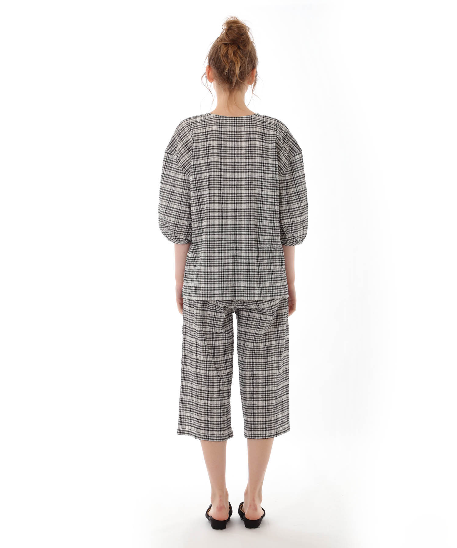 コットンクリンクルセットアップ_パジャマ&ルームウェア-セットアップ_ブラック_10