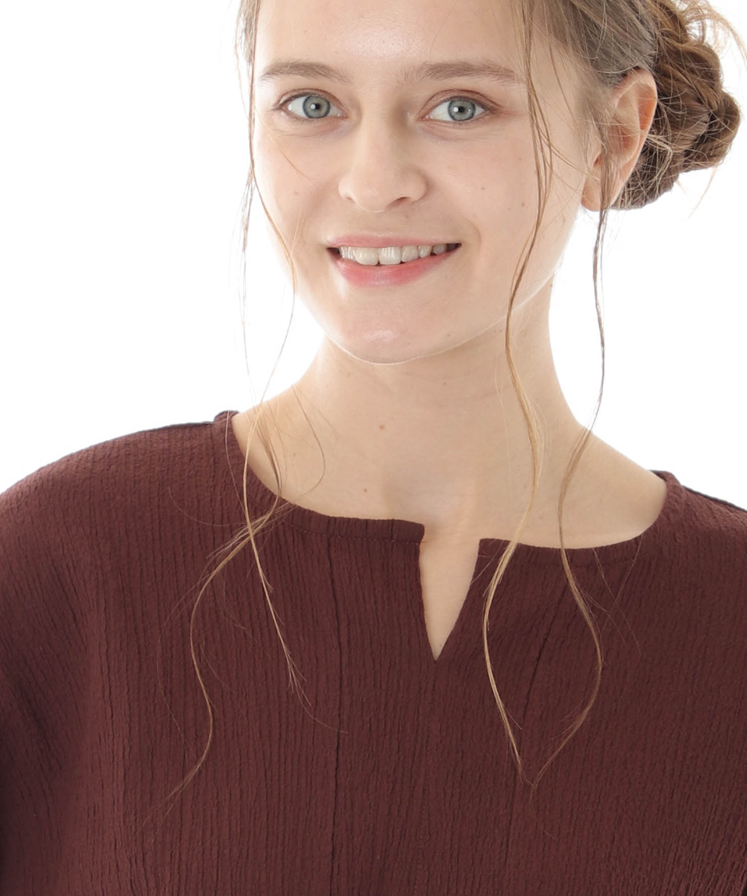 コットンクリンクルセットアップ_パジャマ&ルームウェア-セットアップ_ブラウン_5