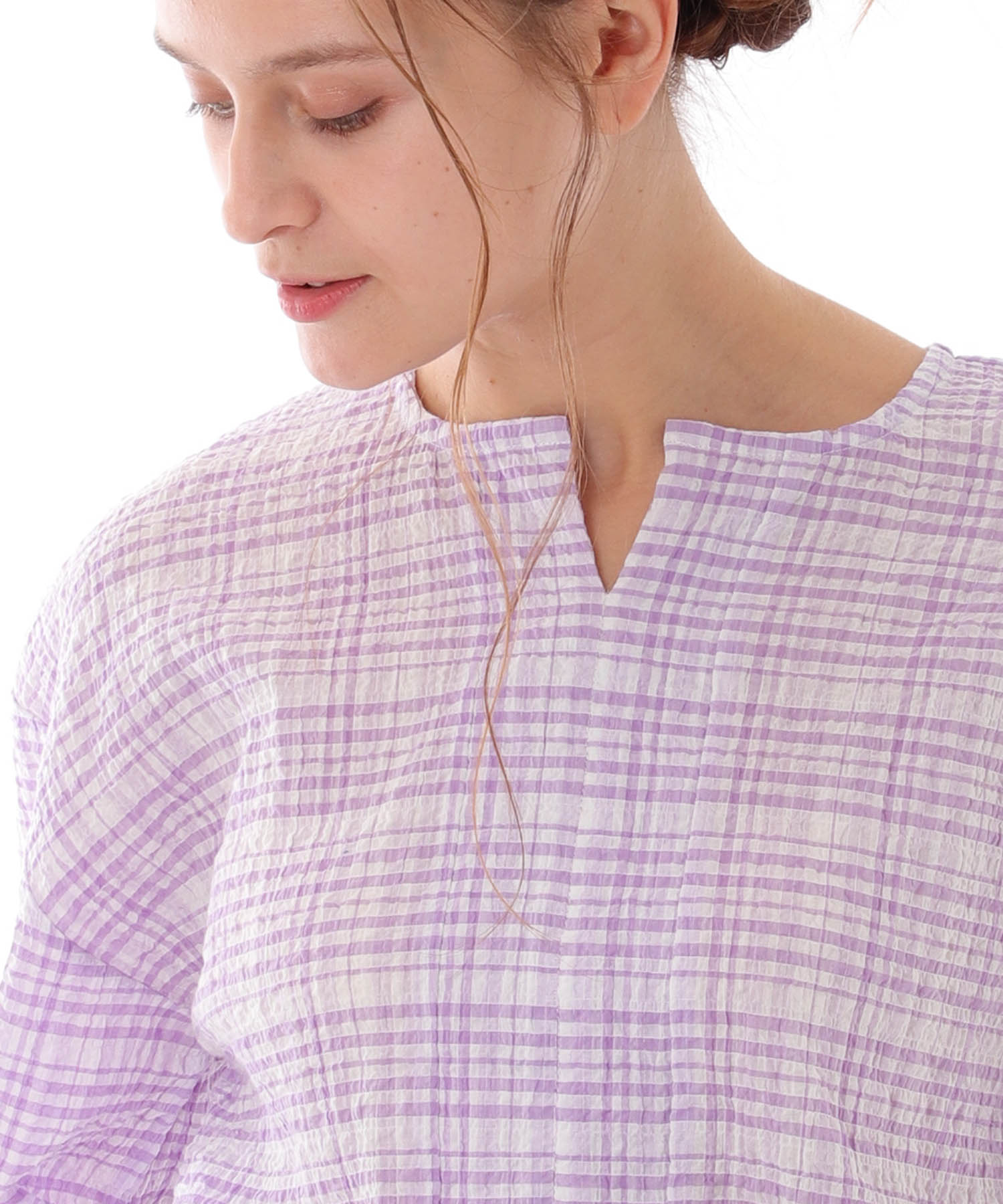 コットンクリンクルセットアップ_パジャマ&ルームウェア-セットアップ_パープル_4