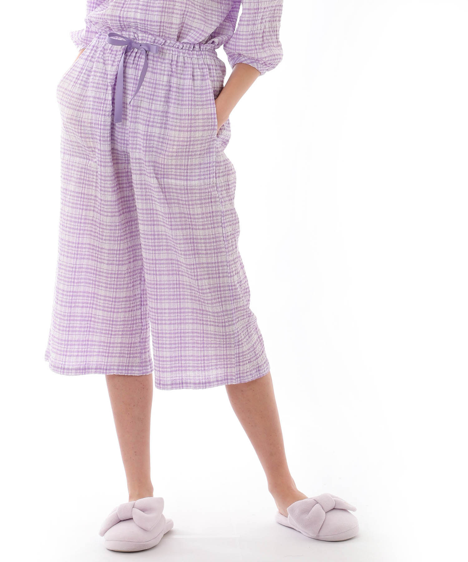 コットンクリンクルセットアップ_パジャマ&ルームウェア-セットアップ_パープル_6