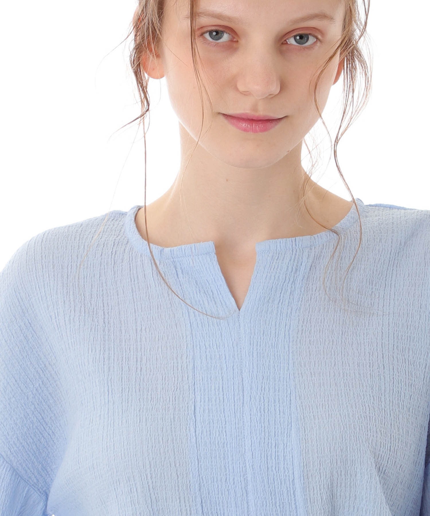 コットンクリンクルセットアップ_パジャマ&ルームウェア-セットアップ_ブルー_4