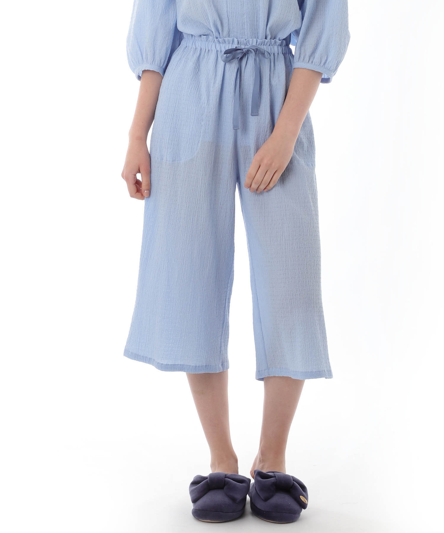 コットンクリンクルセットアップ_パジャマ&ルームウェア-セットアップ_ブルー_6