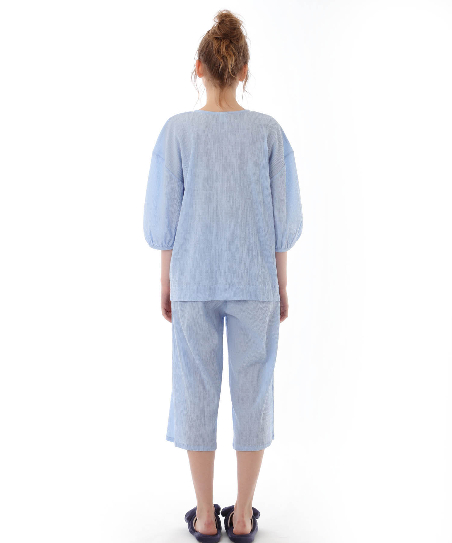 コットンクリンクルセットアップ_パジャマ&ルームウェア-セットアップ_ブルー_7