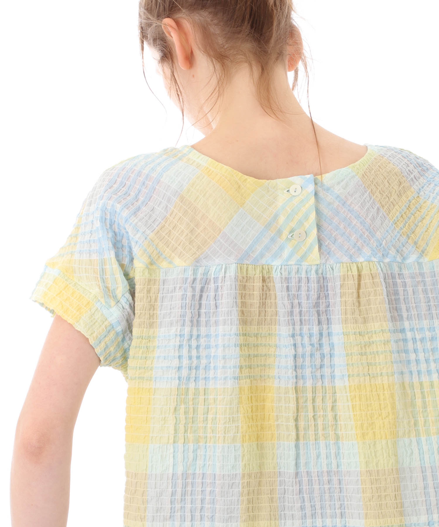 シャーリングマドラスチェックセットアップ_パジャマ&ルームウェア-セットアップ_イエロー_7