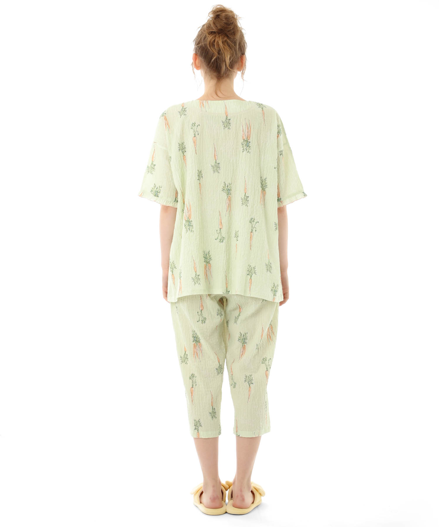 シャーリングボイルキャロットパジャマ_パジャマ&ルームウェア-セットアップ_グリーン_5