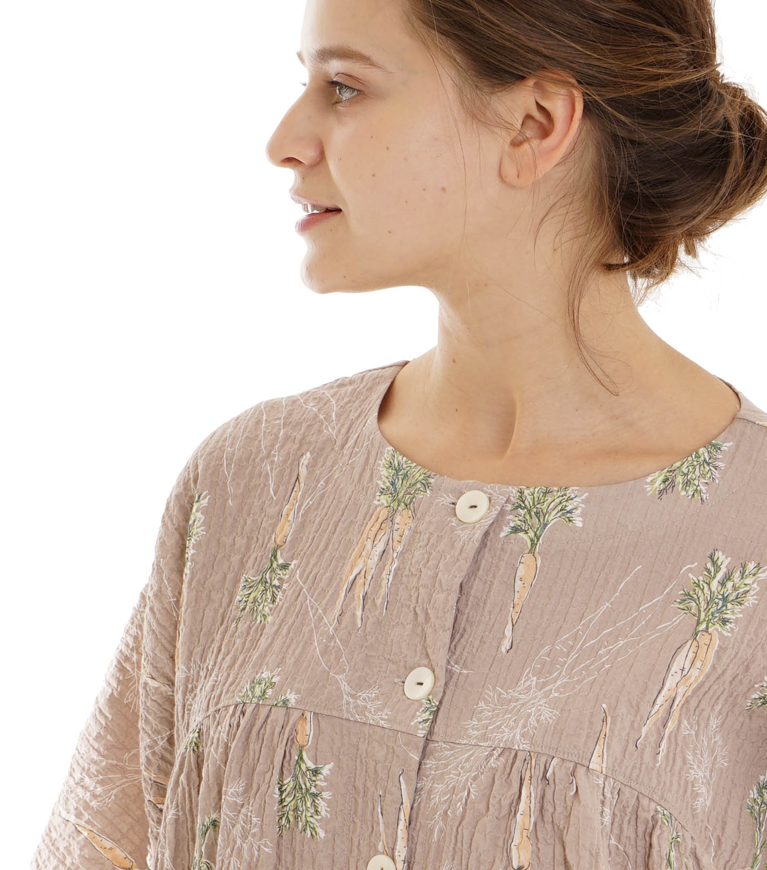 シャーリングボイルキャロットパジャマ_パジャマ&ルームウェア-セットアップ_ブラウン_4