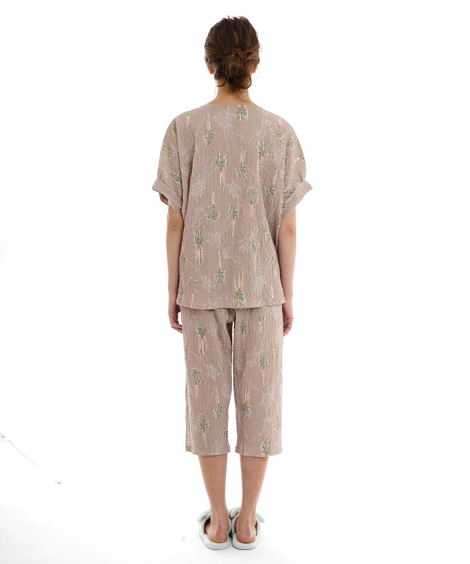シャーリングボイルキャロットセットアップ_パジャマ&ルームウェア-セットアップ_ブラウン_7