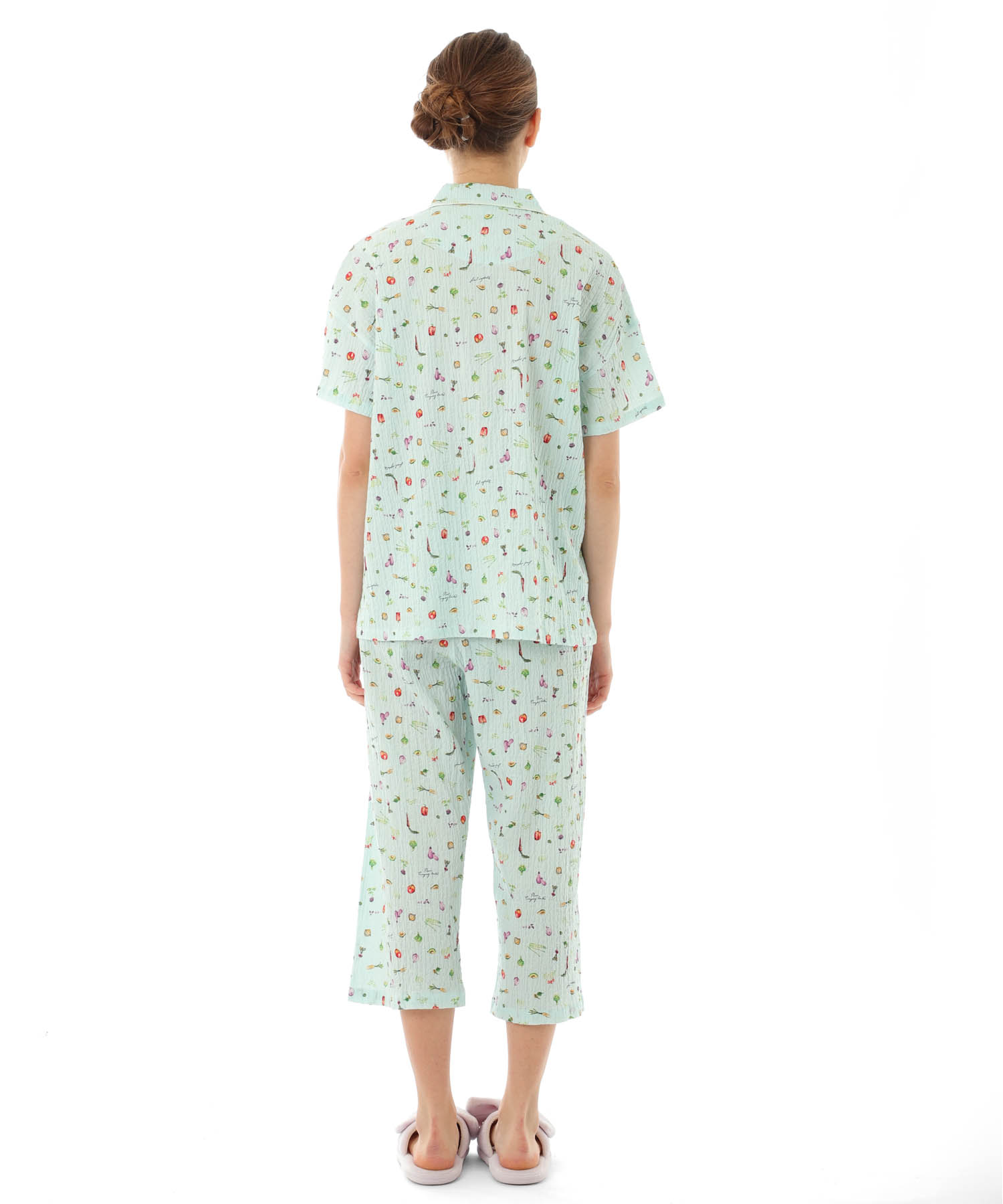 シャーリングボイルベジタブルパジャマ_パジャマ&ルームウェア-セットアップ_ブルー_5