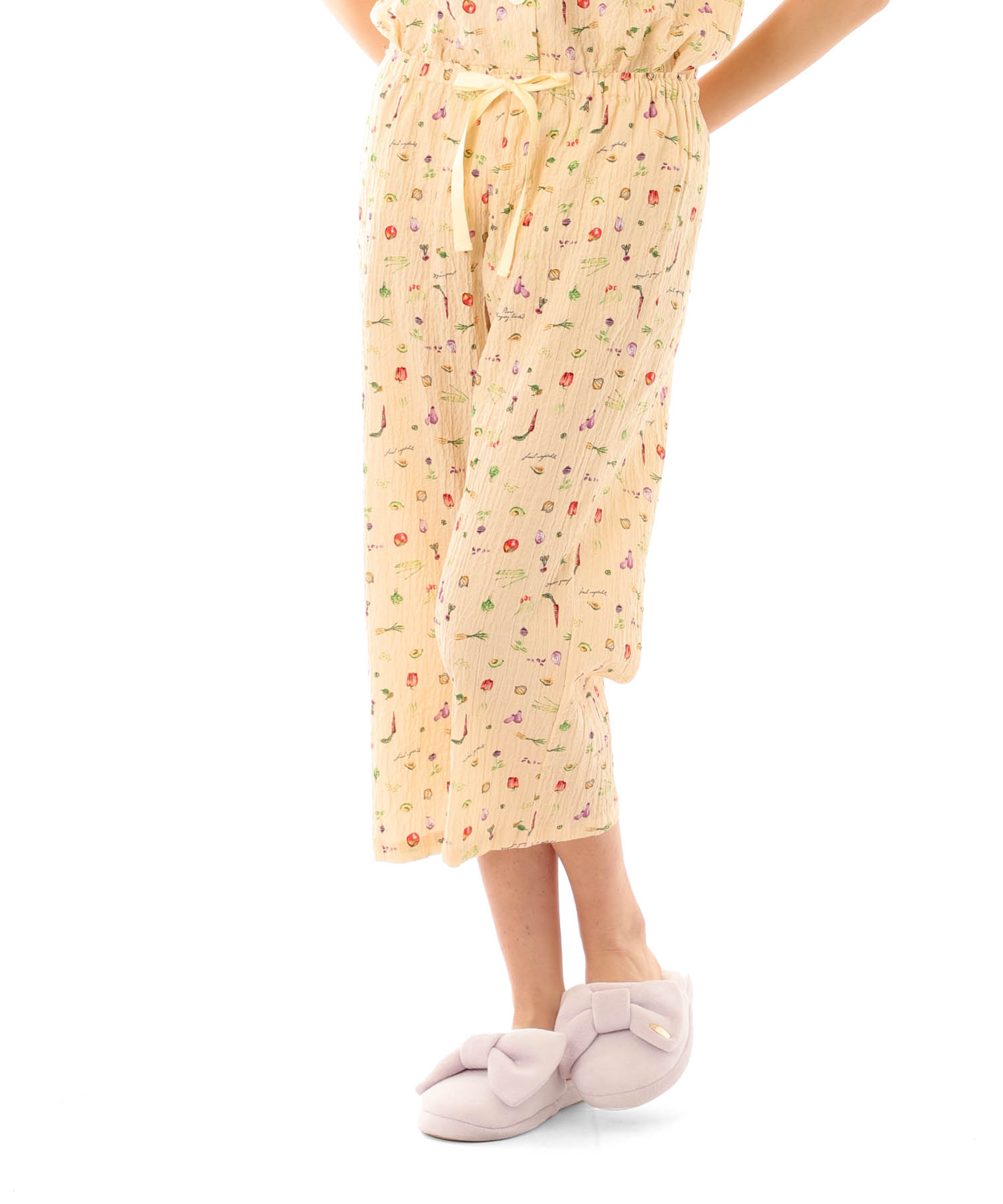 シャーリングボイルベジタブルパジャマ_パジャマ&ルームウェア-セットアップ_オレンジ_5