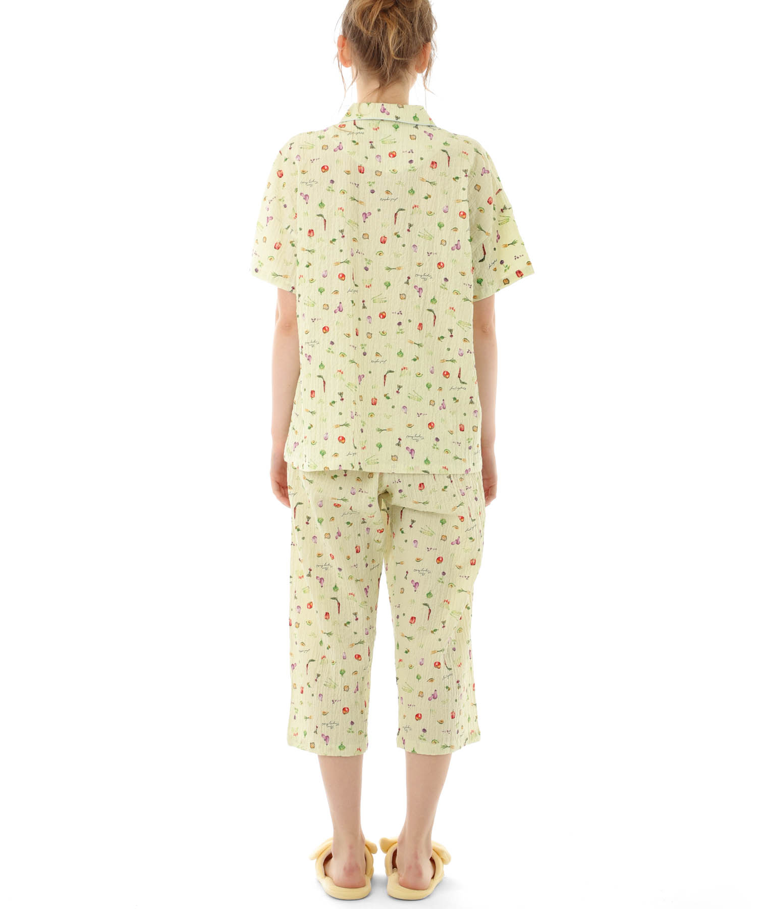 シャーリングボイルベジタブルパジャマ_パジャマ&ルームウェア-セットアップ_グリーン_6