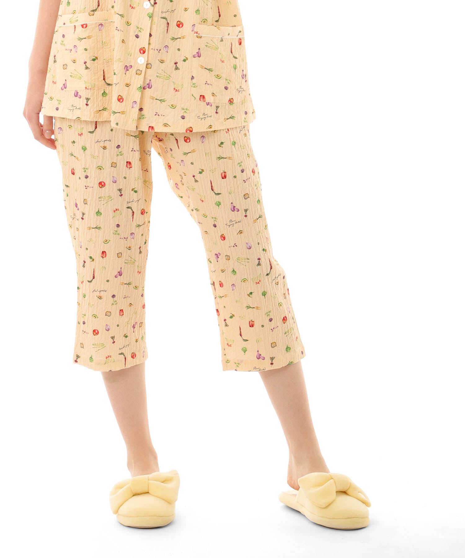 シャーリングボイルベジタブルセットアップ_パジャマ&ルームウェア-セットアップ_オレンジ_5