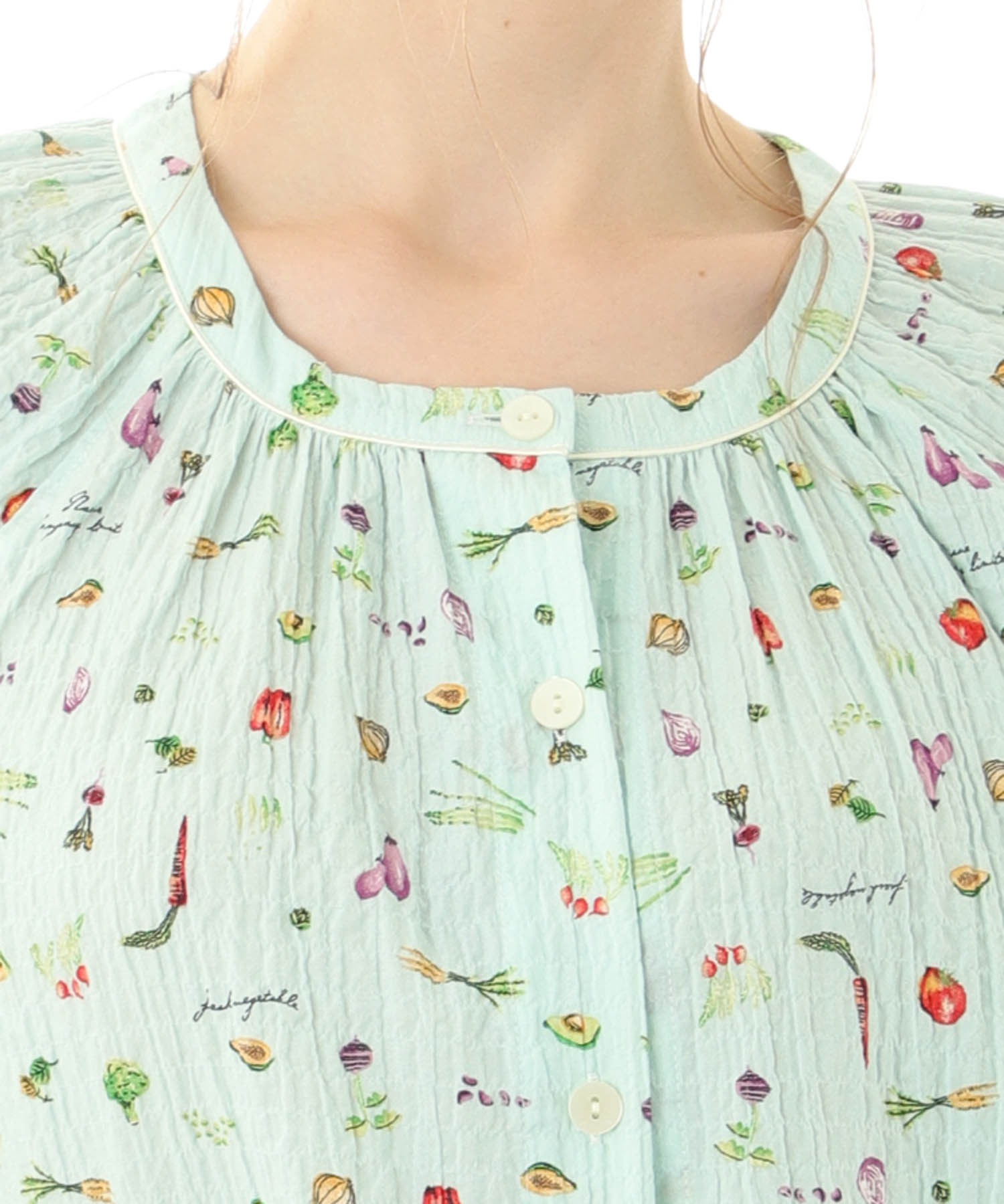 シャーリングボイルベジタブルセットアップ_パジャマ&ルームウェア-セットアップ_ブルー_4